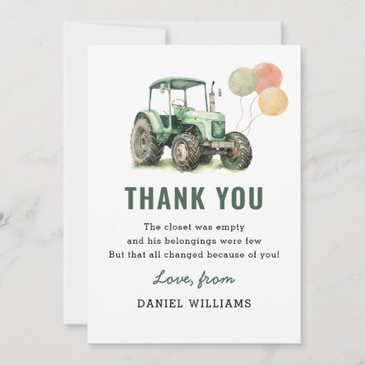 Geburtstagsparty Dankeskarte (Vorderseite)