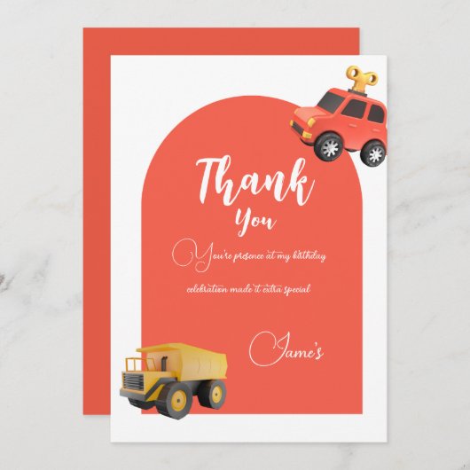 Geburtstagsparty Dankeskarte (Vorne/Hinten)