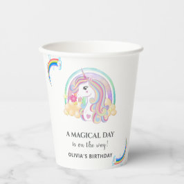 Geburtstagsparty-Dekorationen von Unicorn Pappbecher