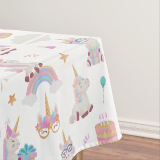Geburtstagsparty-Dekorationen von Unicorn Tischdecke