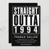 Geburtstagsparty der 1990er Jahre Einladung (Vorne/Hinten)