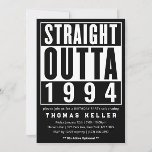 Geburtstagsparty der 1990er Jahre Einladung
