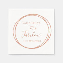 Geburtstagsparty der 70. Rose Gold Minimal Geburts