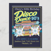 Geburtstagsparty der 90er Jahre Einladung (Vorne/Hinten)