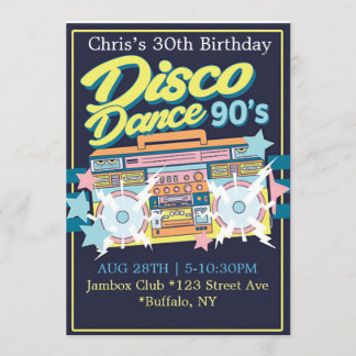 Geburtstagsparty der 90er Jahre Einladung