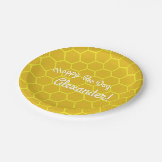 Geburtstagsparty der Biene Pappteller (Schrägansicht)