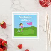 Geburtstagsparty der coolen Girl's Golden Themed Serviette (Beispiel)