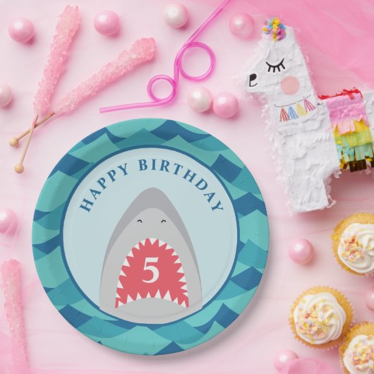 Geburtstagsparty der Haie Pappteller (Party)