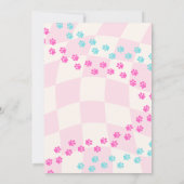 Geburtstagsparty der Katze, Retro, Rückenstück Einladung (Rückseite)