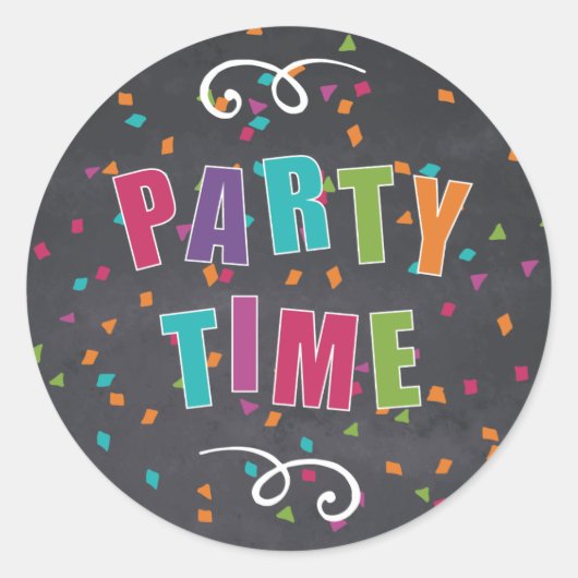 Geburtstagsparty der Kinder - Aufkleber (Vorderseite)