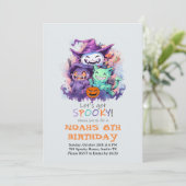 Geburtstagsparty der Kinder Einladung Niedlicher K (Stehend Vorderseite)