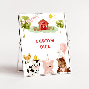 Geburtstagsparty der Landtiere Custom Poster