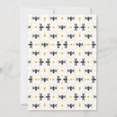 Geburtstagsparty der niedlich-Gelben Honigwabe Einladung (Rückseite)