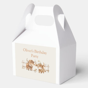 Geburtstagsparty der niedlichen Farm Geschenkschachtel
