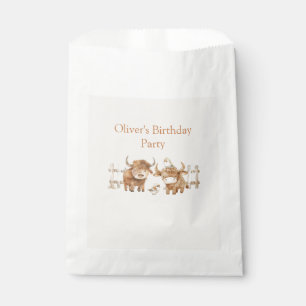 Geburtstagsparty der niedlichen Farm Geschenktütchen