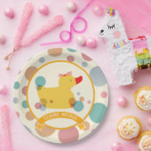 Geburtstagsparty der niedlichen Gelben Ente Pappteller (Party)