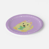 Geburtstagsparty der niedlichen Katze Pappteller (Schrägansicht)