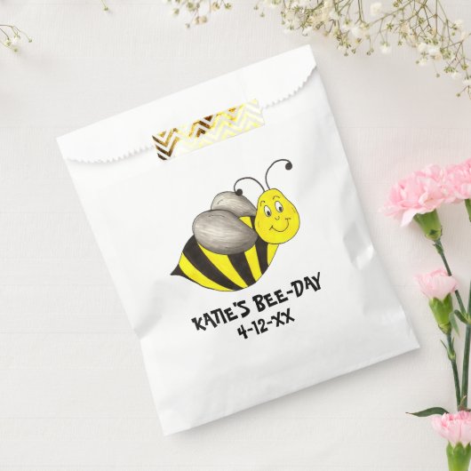 Geburtstagsparty der personalisierten Bienen Geschenktütchen (Versiegelt)