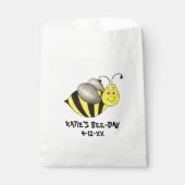 Geburtstagsparty der personalisierten Bienen Geschenktütchen (Vorderseite)