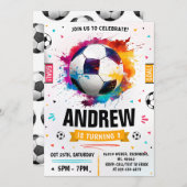 Geburtstagsparty der persönlichen Fußball Einladung (Vorne/Hinten)