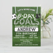 Geburtstagsparty der persönlichen Fußball Einladung (Stehend Vorderseite)