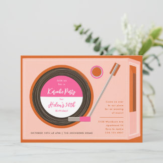 Geburtstagsparty der Plattenspielermusik Einladung