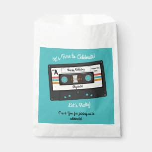 Geburtstagsparty der Retro 80's Cassette Tape Musi Geschenktütchen
