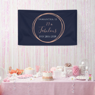 Geburtstagsparty der Rose Gold Birthday Party Banner