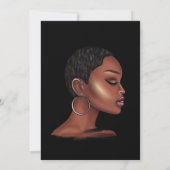 Geburtstagsparty der Schwarzen Frau Einladung (Rückseite)