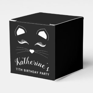 Geburtstagsparty der Schwarzen Katze Geschenkschachtel