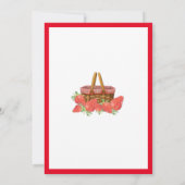 Geburtstagsparty der Tochter Picnic Strawberry Einladung (Rückseite)