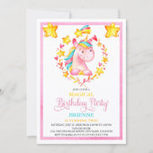 Geburtstagsparty der Wasserfarbe Einladung (Vorderseite)