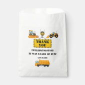 Geburtstagsparty des Baufahrzeugs Vielen Dank Geschenktütchen (Vorderseite)