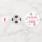 Geburtstagsparty des Fußball-Balls Foto Konfetti (Rückseiten)