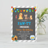 Geburtstagsparty des Hauses Einladung (Stehend Vorderseite)