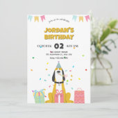 Geburtstagsparty des Hundes Einladung (Stehend Vorderseite)