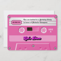 Geburtstagsparty des lassend Disco Retro Cassette 