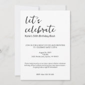 Geburtstagsparty des lassend Meilensteins Einladung (Vorderseite)