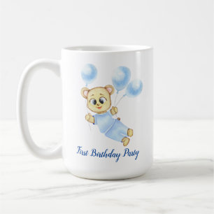 Geburtstagsparty des niedlichen Bären-Themas Kaffeetasse