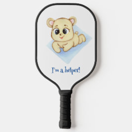 Geburtstagsparty des niedlichen Bären-Themas Pickleball Schläger