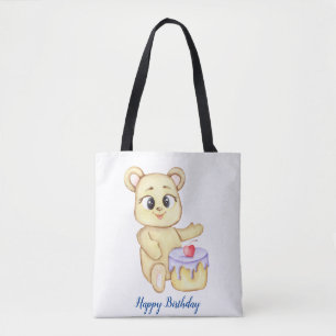 Geburtstagsparty des niedlichen Bären-Themas Tasche