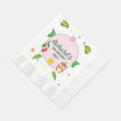 Geburtstagsparty des niedlichen Hamsters Botanical Serviette (Ecke)