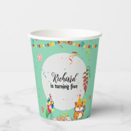 Geburtstagsparty des niedlichen Hamsters Pappbecher