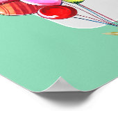 Geburtstagsparty des niedlichen Hamsters Poster (Ecke)