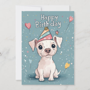 Geburtstagsparty des niedlichen Hundes Einladung