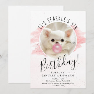 Geburtstagsparty des niedlichen Hundes | Sparkle t Einladung