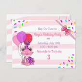 Geburtstagsparty des personalisierten Frog Themed  Postkarte (Vorne/Hinten)