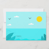 Geburtstagsparty des Schwimmers Einladung (Rückseite)