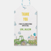 Geburtstagsparty des Traktors Geschenkanhänger (Vorderseite)