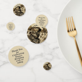 Geburtstagsparty des Vintagen Dampfzuges Konfetti